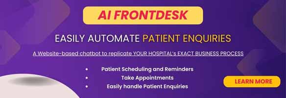 Banner for AI Frontdesk Automation in Hospital