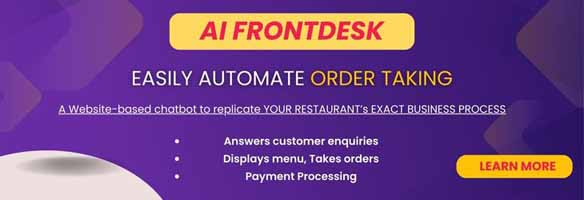 Banner for AI Waiter for Restaurant