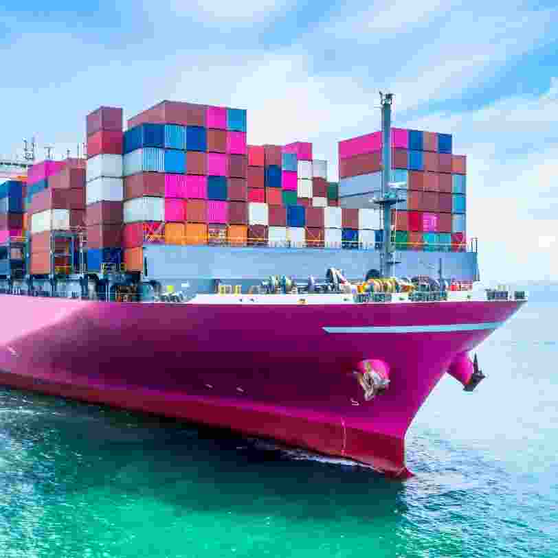logistics ship carrying lots of inventory
